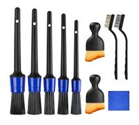 Amentalove 10PCS Pinceau Detailing Auto, Pinceau Nettoyage Voiture Brosse, Nettoyage Voiture Brosse à Détails Auto, Detailing Auto pour La Voiture Moto Roues de Tableau de Bord, Bouches D'aération