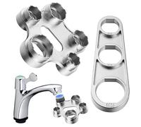 Amentalove 2 Pièces Clé à Barboteuse pour Robinet, Aérateur Buse Mélangeuse Aérateur, Clé de Montage pour Aérateur M16/M18/M20/M22/M24/M28, Outil Polyvalent pour l'Ajustement du Débit d'Eau
