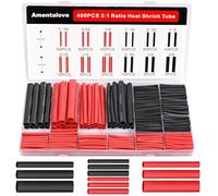 Amentalove 400 Pièces Gaine Thermorétractable Etanche, 45-90mm Extra-Longue, 6 Tailles 3:1 Tube Thermoretractable à Double paroi, Gaine Thermo pour l'Isolation Électrique et les Connecteurs de Câble