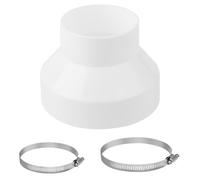 Amentalove Reduzierstück Réducteur de Conduits Ø 100-150 mm, Reducteur Tuyau Climatiseur Mobile avec 2 Colliers de Serrage en Acier Inoxydable, ABS Réducteur pour Ventilation Tuyau Rond Ventilation
