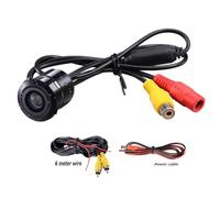 Améra recul Caméra Recul Universelle pour Voiture Navigation DVD 12V HD CCD Perforée Vue Avant 18.5mm Étanche Accessoires Automobiles(Full Set of)