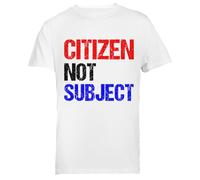 Ameretee Citoyen Pas Sujet T-Shirt Blanc À Manches Courtes pour Homme, Régulier