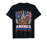 America 250th Birthday 2026 1776 Patriotic Eagle BBQ Party T-Shirt