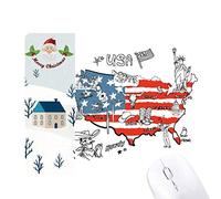 america carte liberté mot illustration cadeau de noël maison tapis de souris