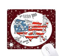 america carte liberté mot illustration tapis de souris en hiver flocon de neige