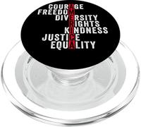 America Courage Freedom Rights Diversity Justice Equality PopSockets PopGrip pour MagSafe