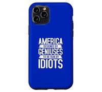 America Designed by Geniuses Run by Idiots Citation Coque pour iPhone 11 Pro