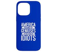 America Designed by Geniuses Run by Idiots Citation Coque pour iPhone 14 Pro Max