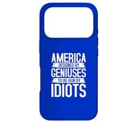 America Designed by Geniuses Run by Idiots Citation Coque pour iPhone 17 Pro