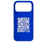 America Designed by Geniuses Run by Idiots Citation Coque pour iPhone 17 Pro Max