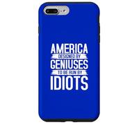 America Designed by Geniuses Run by Idiots Citation Coque pour iPhone 7 Plus/8 Plus