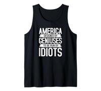 America Designed by Geniuses Run by Idiots Citation Débardeur