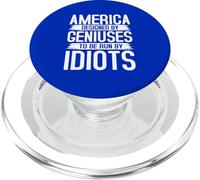 America Designed by Geniuses Run by Idiots Citation PopSockets PopGrip pour MagSafe