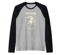 America Faith and Freedom 250 Years Since 1776 4th of July Manche Raglan