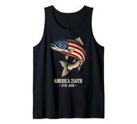 America Fish 250th Anniversary Fish Design pour Les pêcheurs 2026 Débardeur