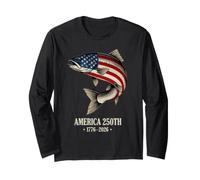 America Fish 250th Anniversary Fish Design pour Les pêcheurs 2026 Manche Longue