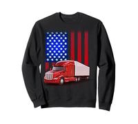 America Flag Trucker Funny Trucking Truck Driver Sweatshirt