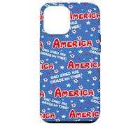 America God Shed His Grace on Thee, Rouge, Blanc et Bleu Coque pour iPhone 12 Pro Max