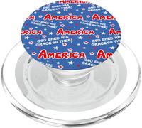America God Shed His Grace on Thee, Rouge, Blanc et Bleu PopSockets PopGrip pour MagSafe