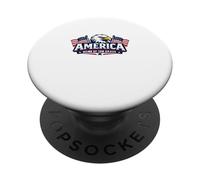 America Land of The Brave avec Aigle et Drapeau PopSockets PopGrip Adhésif