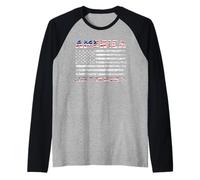 America Love It Or Leave It 4th of July American Flag Manche Raglan