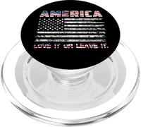 America Love It Or Leave It 4th of July American Flag PopSockets PopGrip pour MagSafe