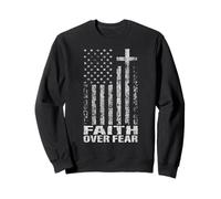 America Pride US Flag Faith Over Fear Christian Bible Prayer Sweatshirt