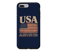 America, So Great Even Those Who Hate It Won’t Leave Humor Coque pour iPhone 7 Plus/8 Plus