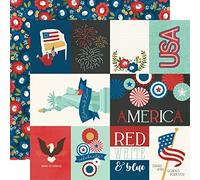 America The Beautiful Double-Sided Cardstock 12"X12"-Elements 1