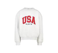 America Today Sweat-shirt gris chiné / rouge, Taille 122-128