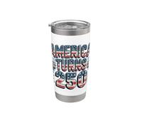 America Turns 250 Drapeau américain patriotique 1776 2026 Liberté Gobelet isotherme en acier inoxydable double paroi