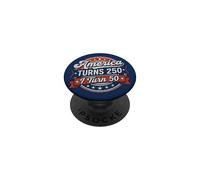 America Turns 250 I Turn 50 Since 50th Birthday Retro PopSockets PopGrip Adhésif