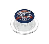 America Turns 250 I Turn 50 Since 50th Birthday Retro PopSockets PopGrip pour MagSafe