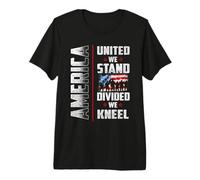 America United We Stand Patriotic 4th of July T-Shirt Haut de Gamme