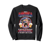 America We Love Dogs Boxer Dog and Drink Beer 4th Of July Sweatshirt