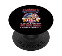 America We Love Dogs Cockapoo Dog and Beer 4th of July PopSockets PopGrip Adhésif