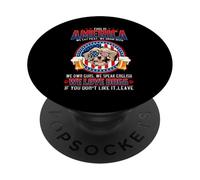 America We Love Dogs Havanese Dog and Beer 4th of July PopSockets PopGrip Adhésif