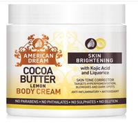 American Dream Crème au beurre de cacao citron pour éclaircir et décolorer la peau, 453 g