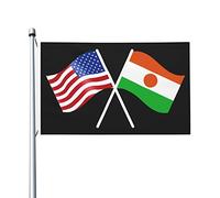 Américain Et Niger Drapeau De Festival Éclatantes Drapeaux Avec Œillets Bannière Cour 90X150Cm Pour Accessoires Toutes Les Saisons Événement