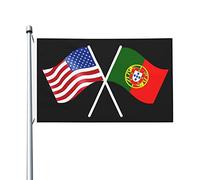 Américain Et Portugal Drapeau De Jardin Décoratif Drapeau Avec Œillets Bannière Cour 90X150Cm Pour Plage Fêtes Événement