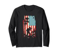 Américain Flag Nature Photographe Caméra USA Manche Longue