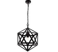 Américain Industriel Vintage Loft Grange Éclairage Suspendu Rétro Pendentif Plafonnier Luminaire Créatif Hexaèdre Fer Art pour Salle à Manger Salon Chambre Bar Restaurant Café