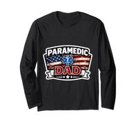 Américain Paramedic Dad Proud EMT Father EMS Medic Patriot Manche Longue