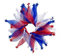 américain - Stars Hair Tie, Red White Blue Band | Patriotic Decor for Girls, USA Flag Hair Band pour la tenue du 4 juillet, Accessoires Independence Day pour les femmes et les adol