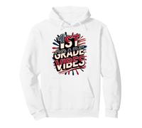 American 1st Grade Vibes Happy Band Teacher Crew Souvenir Sweat à Capuche