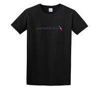 American Airlines Logo T-Shirt Graphic Tee Printed Top Mens Black Shirt 3XL