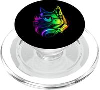 American Akita DJ Casque audio rétro pour amoureux des chiens PopSockets PopGrip pour MagSafe