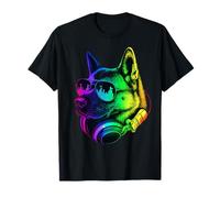 American Akita DJ Casque audio rétro pour amoureux des chiens T-Shirt