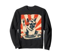 American Akita DJ House Music, amateur de chiens rétro Sweatshirt