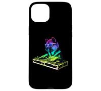 American Akita DJ Music Party Amoureux des Chiens Coque pour iPhone 15 Plus